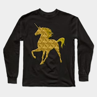 Gold Magical Unicorn Long Sleeve T-Shirt
